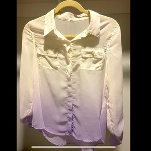 M White and Purple Blouse